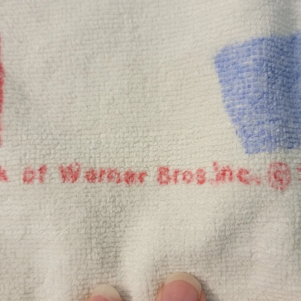 Vintage 1989 Bugs Bunny 50th Anniversary Warner Bros Beach‎ Towel 23x39in